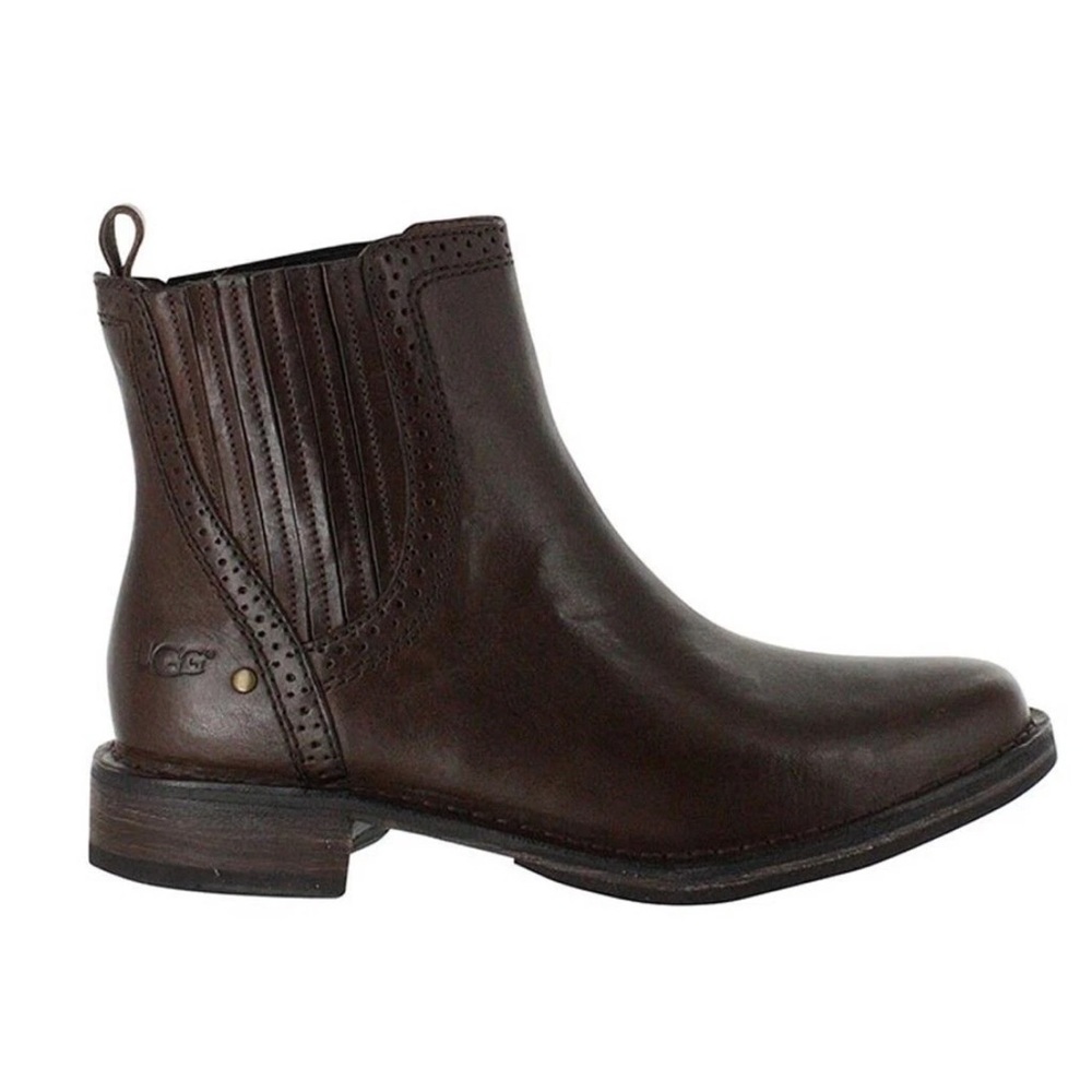 (brand new) UGG Australia Women Caraby Brown Leather Ankle boots (US 6)